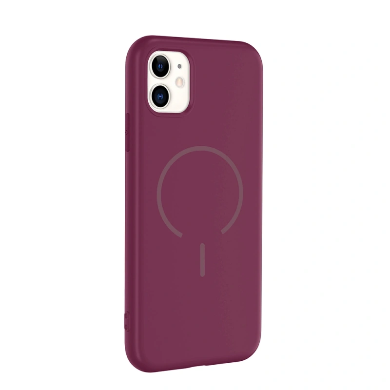 Apple iPhone 11 Kılıf M-safe Şarj Özellikli Zore Meta Kapak