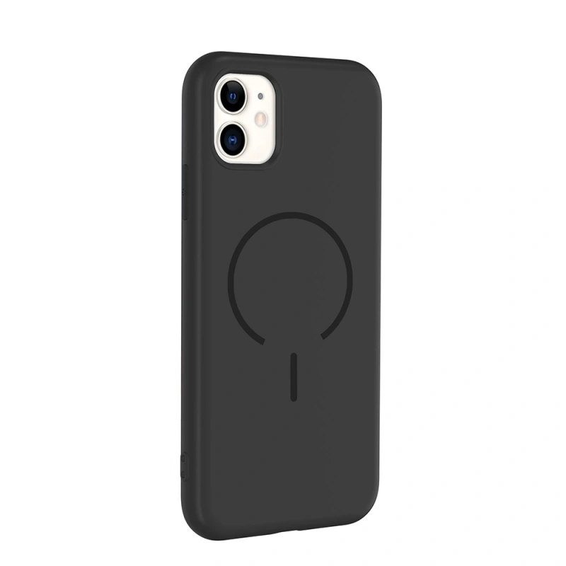 Apple iPhone 11 Kılıf M-safe Şarj Özellikli Zore Meta Kapak