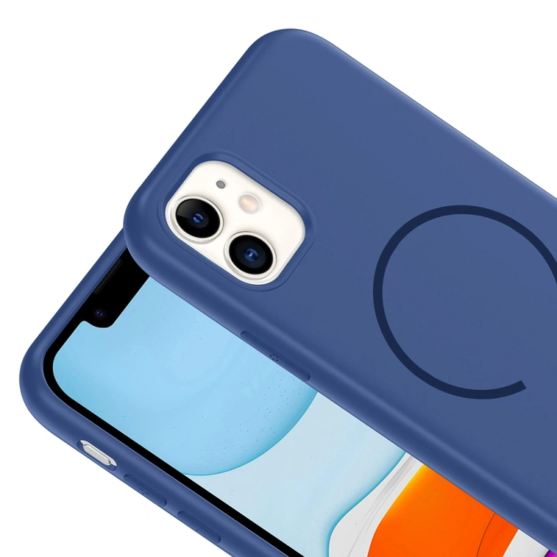 Apple iPhone 11 Kılıf M-safe Şarj Özellikli Zore Meta Kapak