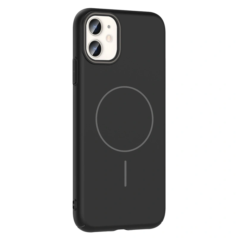 Apple iPhone 11 Kılıf M-safe Şarj Özellikli Zore Ruby Sert Kapak