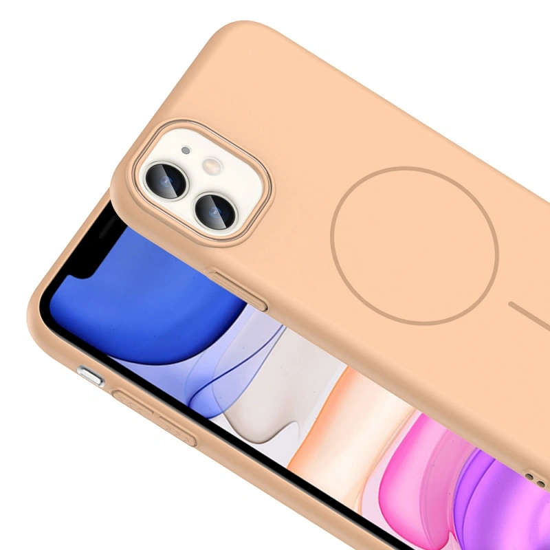 Apple iPhone 11 Kılıf M-safe Şarj Özellikli Zore Ruby Sert Kapak