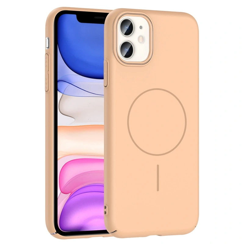 Apple iPhone 11 Kılıf M-safe Şarj Özellikli Zore Ruby Sert Kapak