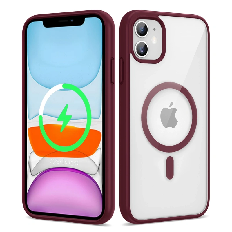 Apple iPhone 11 Kılıf M-safe Wireless Şarj Özellikli Silikon Zore Ege Kapak