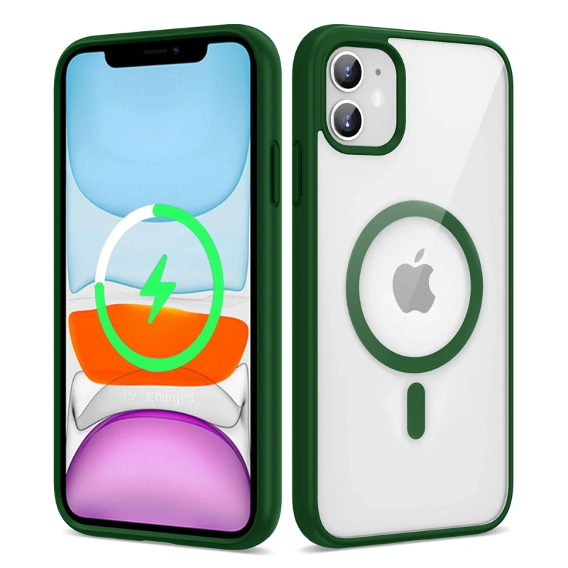 Apple iPhone 11 Kılıf M-safe Wireless Şarj Özellikli Silikon Zore Ege Kapak