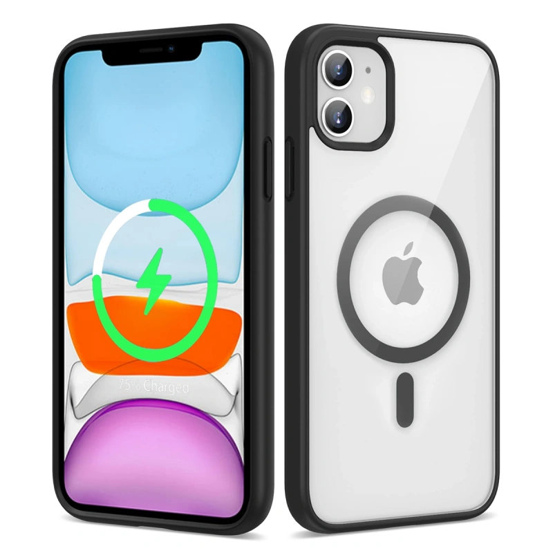 Apple iPhone 11 Kılıf M-safe Wireless Şarj Özellikli Silikon Zore Ege Kapak