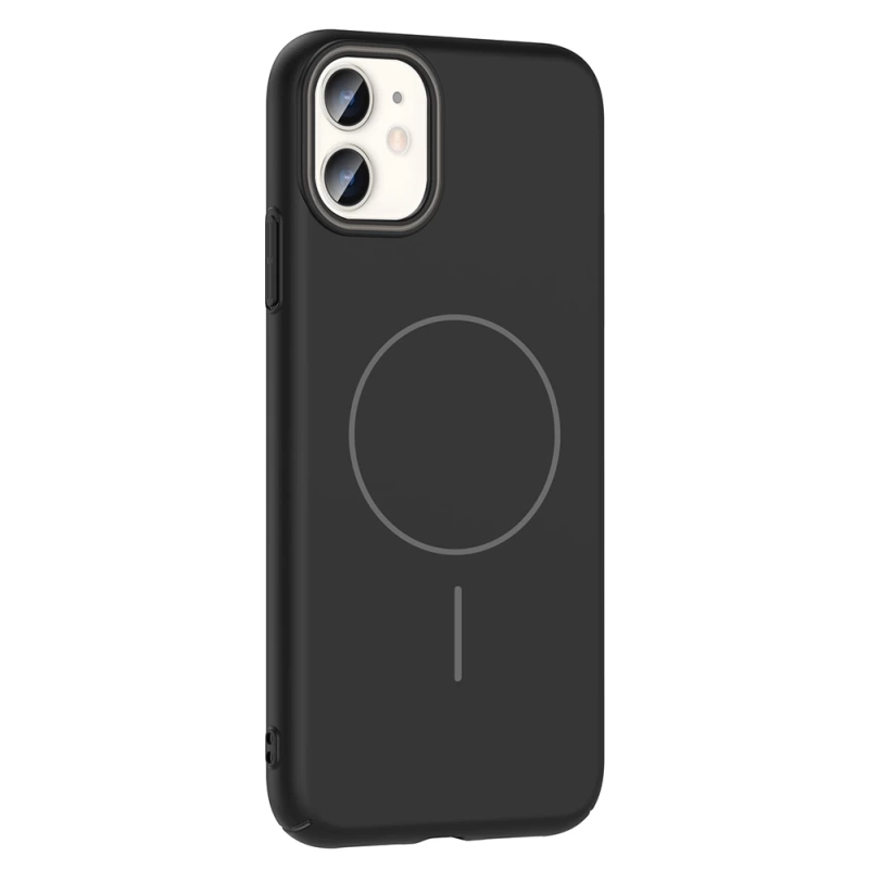 Apple iPhone 11 Kılıf M-safe Şarj Özellikli Zore Ruby Sert Kapak