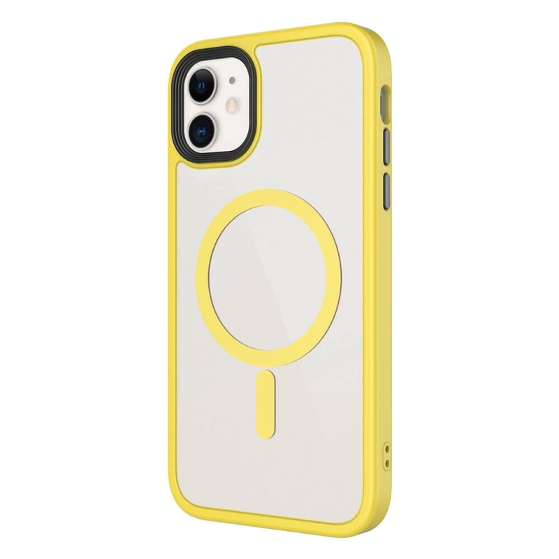 Apple iPhone 11 Kılıf Mat Arka Yüzey Wireless Şarj Özellikli Zore Flet M-safe Kapak