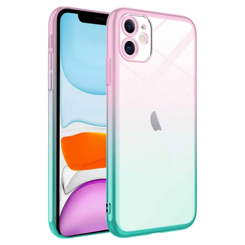 Apple iPhone 11 Kılıf Parlak Renk Geçişli Kamera Korumalı Zore Senkron Kapak
