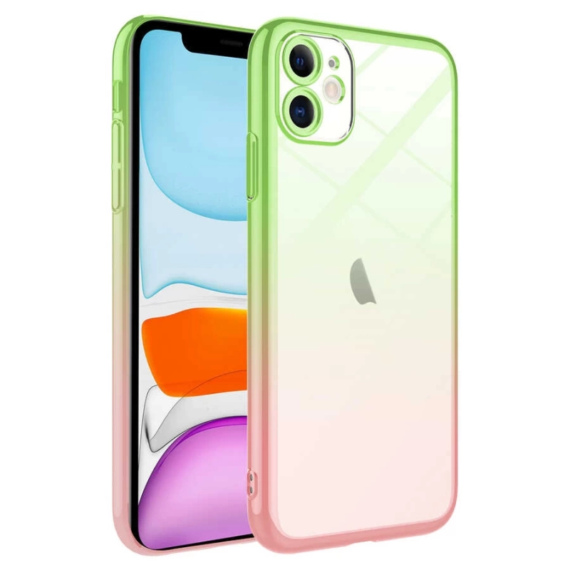 Apple iPhone 11 Kılıf Parlak Renk Geçişli Kamera Korumalı Zore Senkron Kapak
