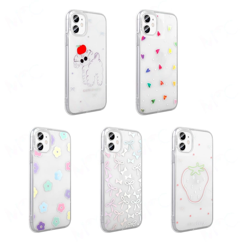 Apple iPhone 11 Kılıf Şeffaf Figürlü Zore Folk Sert Kapak