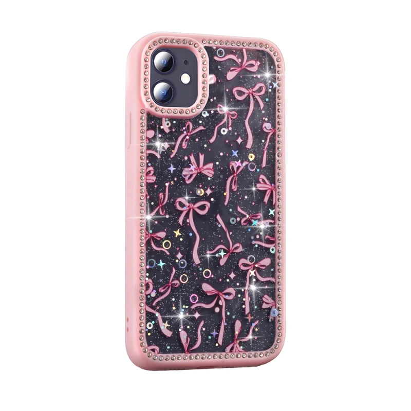 Apple iPhone 11 Kılıf Taşlı ve Simli Tasarım Zore Azra Kapak