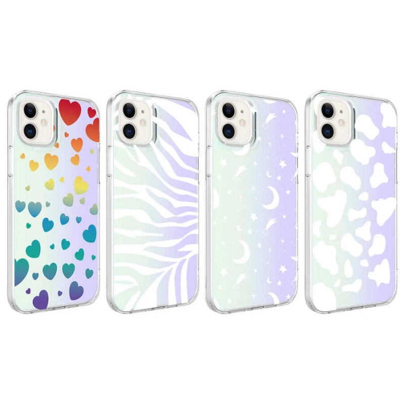 Apple iPhone 11 Kılıf Zore M-Blue Desenli Kapak