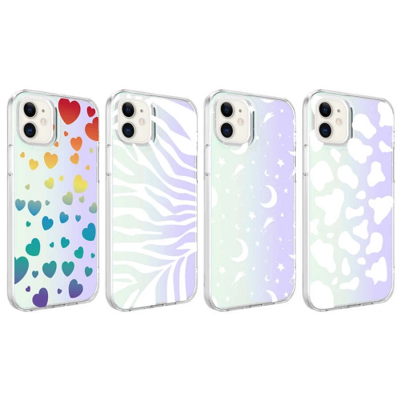 Apple iPhone 11 Kılıf Zore M-Blue Desenli Kapak