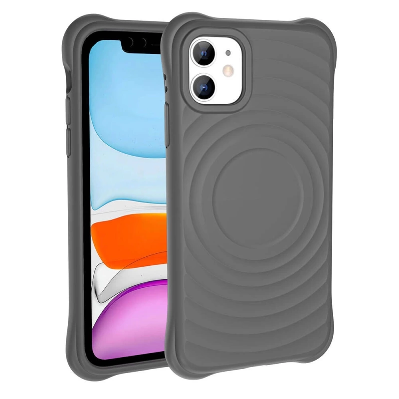 Apple iPhone 11 M-safe Şarj Özellikli Airbagli Mat Görünümlü Zore Hepi Kapak