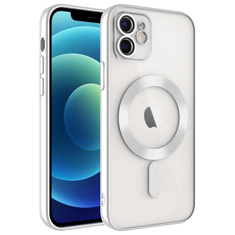 Apple iPhone 12 Kılıf Kamera Korumalı M-safe Wireless Şarj Özellikli Zore Demre Kapak