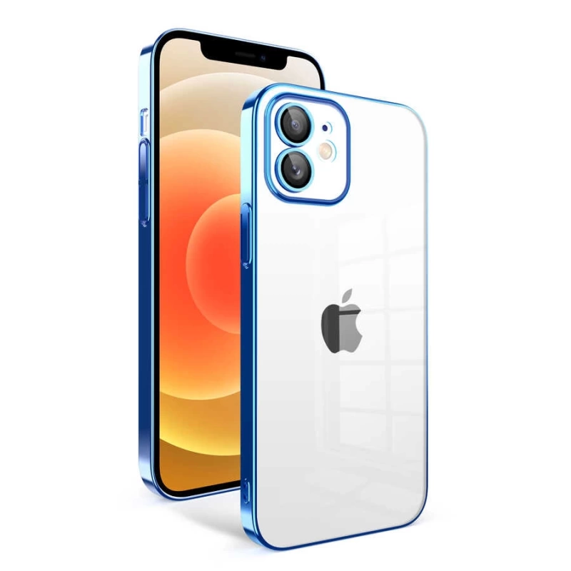 Apple iPhone 12 Kılıf Kamera Korumalı Renkli Çerçeveli Zore Garaj Kapak