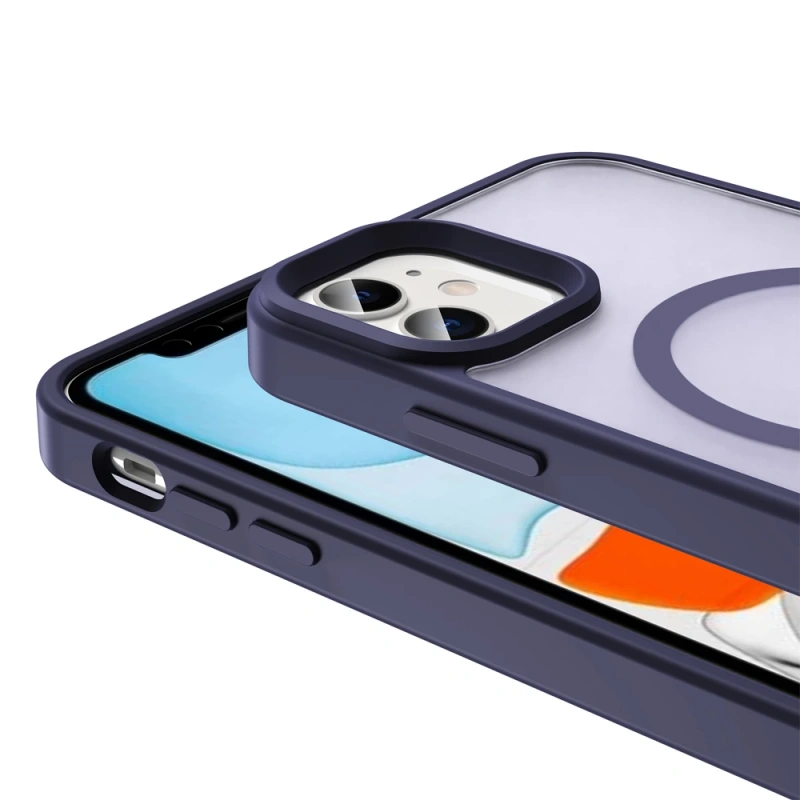 Apple iPhone 12 Kılıf M-safe Şarj Özellikli Mat Arka Yüzey Zore Sio Kapak