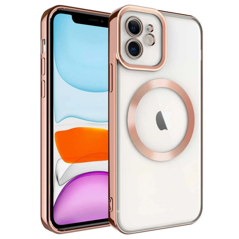 Apple iPhone 12 Kılıf M-safe Wireless Şarj Özellikli Zore Setro Silikon