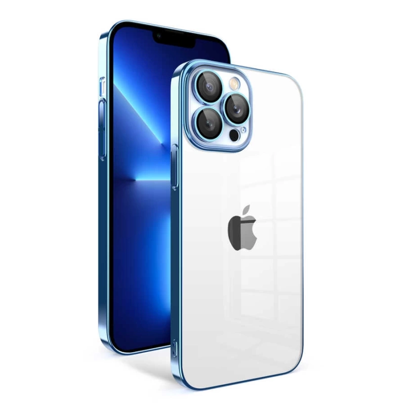 Apple iPhone 12 Pro Kılıf Kamera Korumalı Renkli Çerçeveli Zore Garaj Kapak