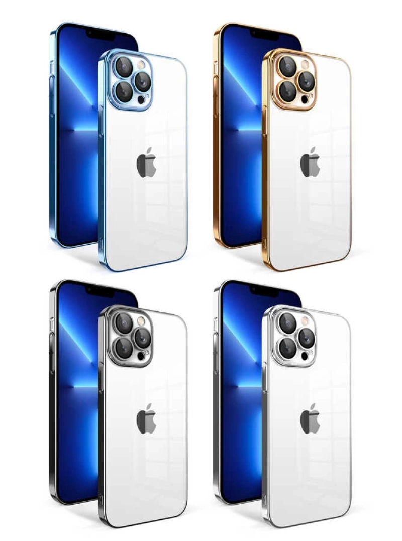 Apple iPhone 12 Pro Kılıf Kamera Korumalı Renkli Çerçeveli Zore Garaj Kapak
