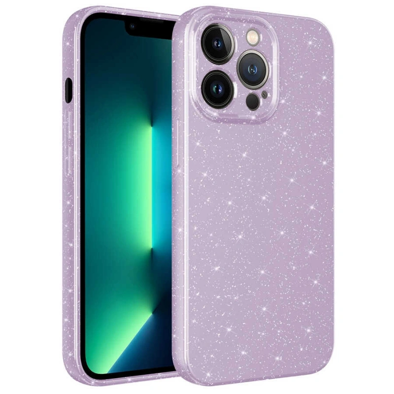 Apple iPhone 12 Pro Kılıf Kamera Korumalı Simli Lüks Zore Koton Kapak