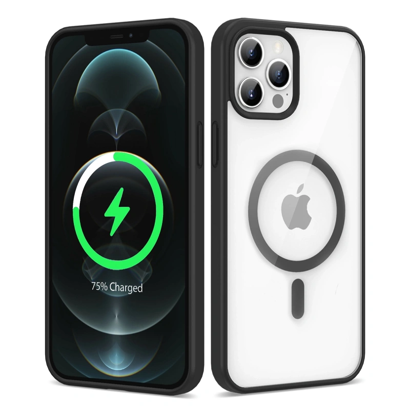 Apple iPhone 12 Pro Kılıf M-safe Wireless Şarj Özellikli Silikon Zore Ege Kapak