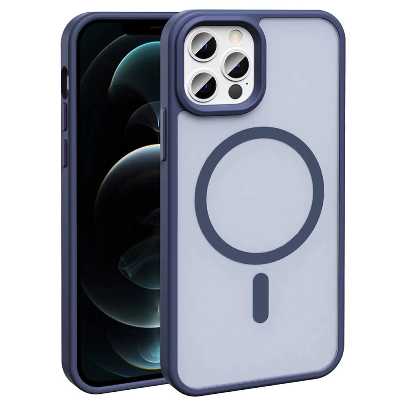Apple iPhone 12 Pro Kılıf M-safe Şarj Özellikli Mat Arka Yüzey Zore Sio Kapak