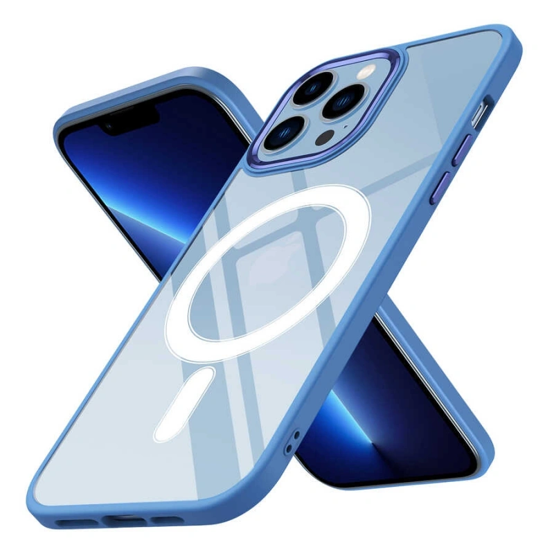 Apple iPhone 12 Pro Kılıf Wireless Şarj Özellikli Zore Krom M-safe Silikon Kapak