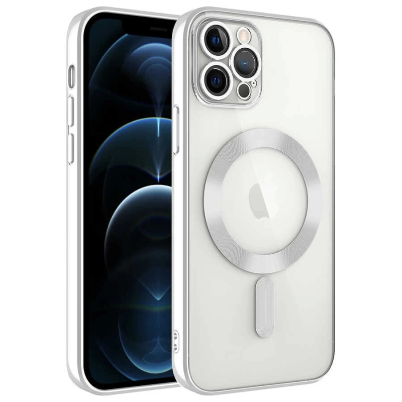 Apple iPhone 12 Pro Max Kılıf Kamera Korumalı M-safe Wireless Şarj Özellikli Zore Demre Kapak