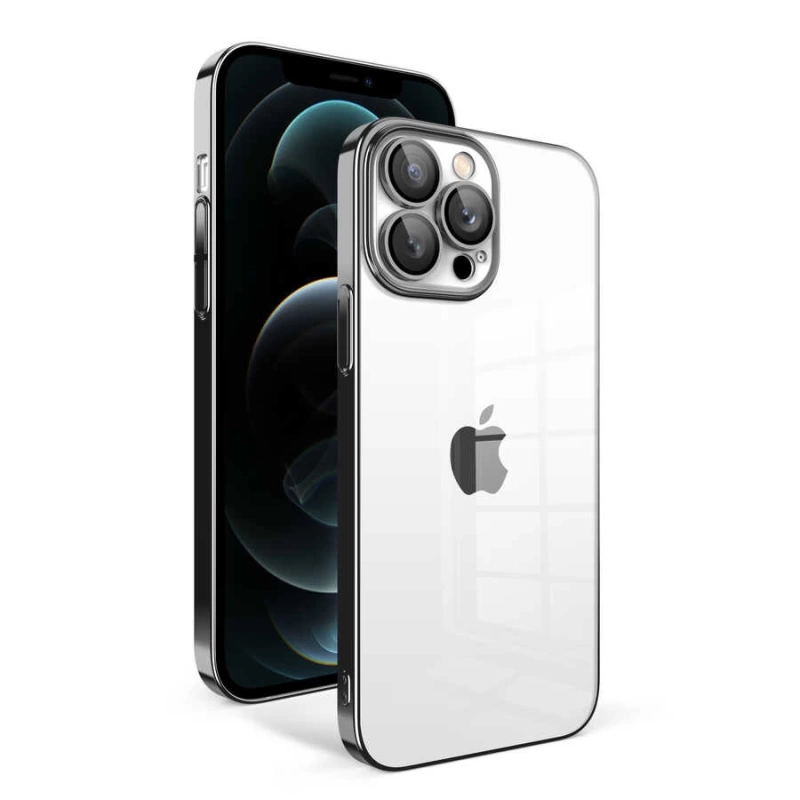 Apple iPhone 12 Pro Max Kılıf Kamera Korumalı Renkli Çerçeveli Zore Garaj Kapak