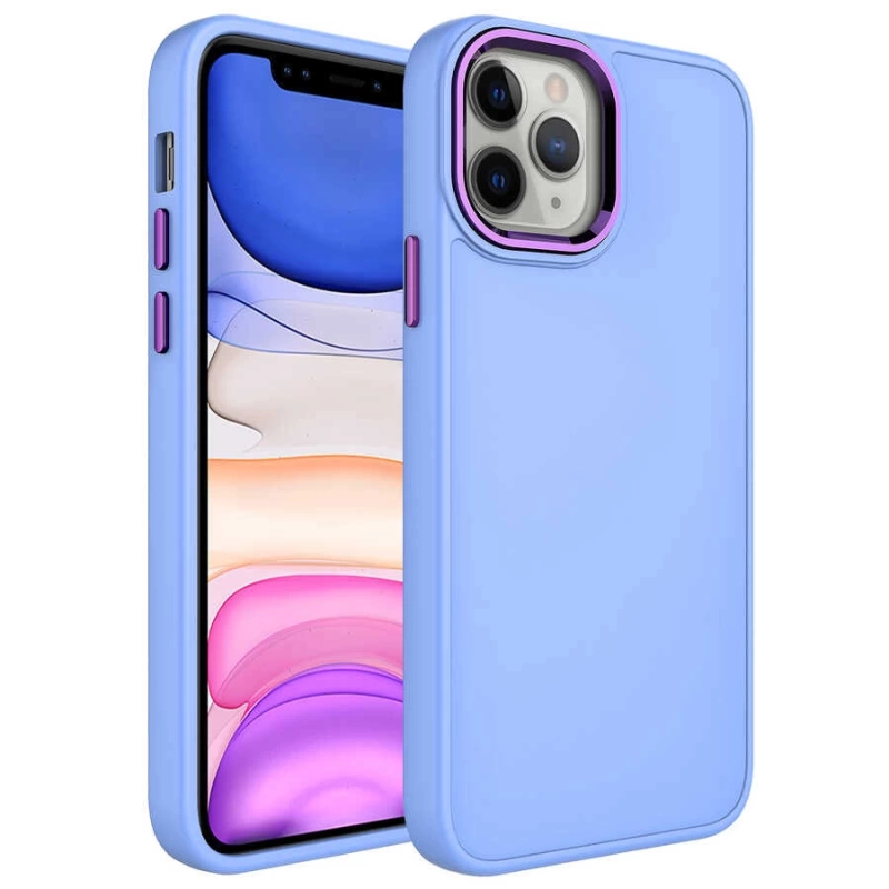 Apple iPhone 12 Pro Max Kılıf Metal Çerçeve ve Buton Tasarımlı Silikon Zore Luna Kapak