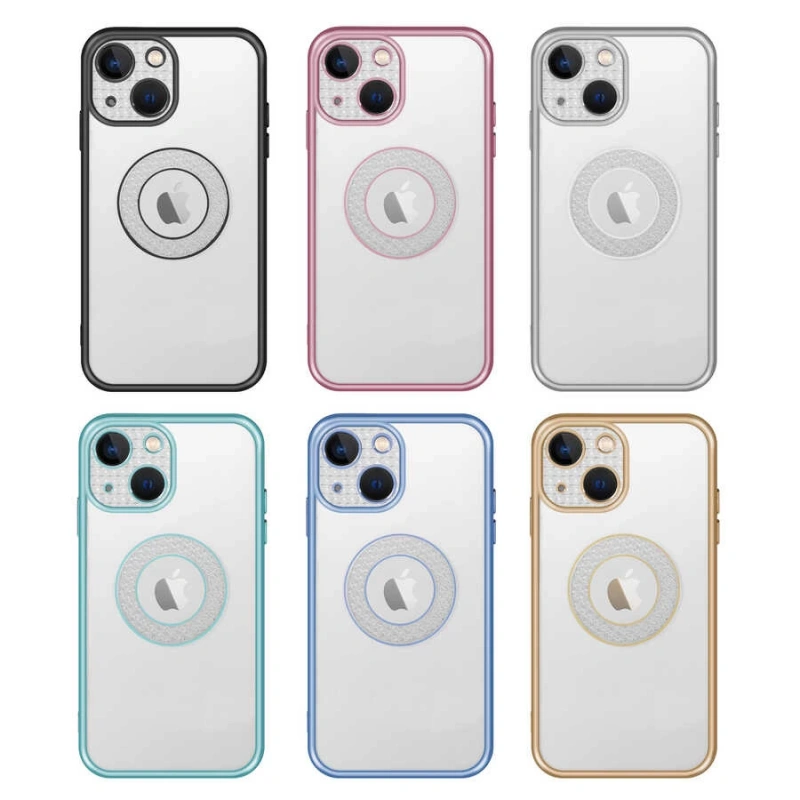 Apple iPhone 13 Kılıf Kamera Korumalı Logo Gösteren Zore Esta Kapak