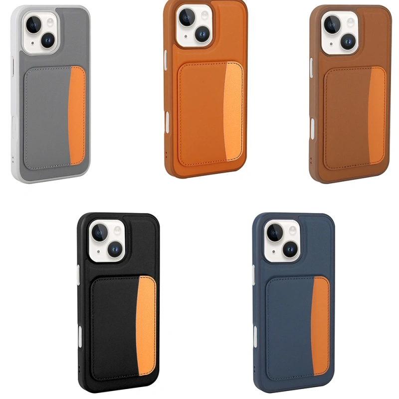 Apple iPhone 13 Kılıf Kartlıklı Zore X-Kart Silikon Kapak