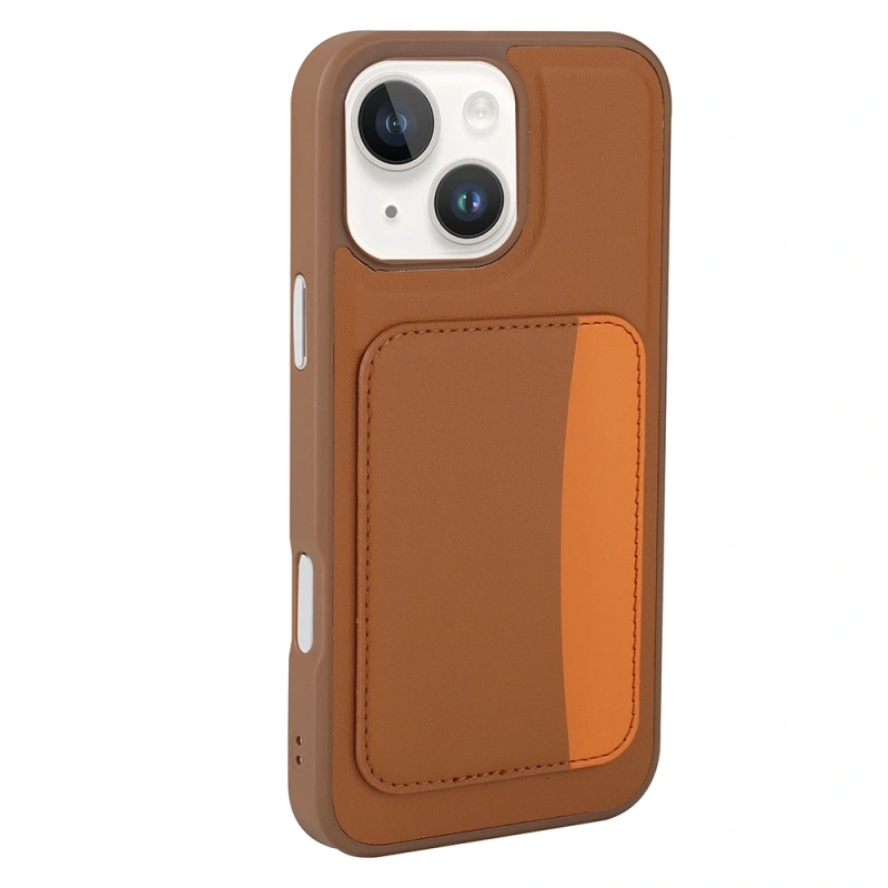 Apple iPhone 13 Kılıf Kartlıklı Zore X-Kart Silikon Kapak