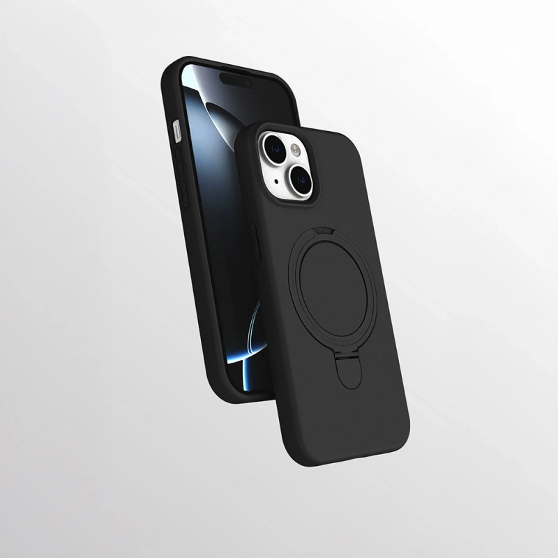 Apple iPhone 13 Kılıf M-safe Şarj Özellikli Standlı Zore Samara Kapak