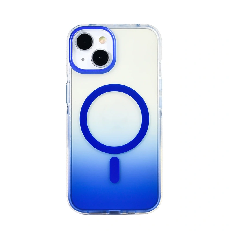 Apple iPhone 13 Kılıf M-safe Şarj Özellikli Transparan Renk Geçişli Zore Toros Kapak