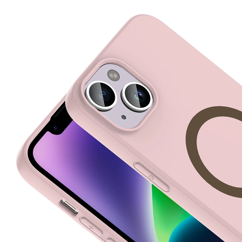 Apple iPhone 13 Kılıf M-Safe Şarj Özellikli Zore Aris Silikon Kapak