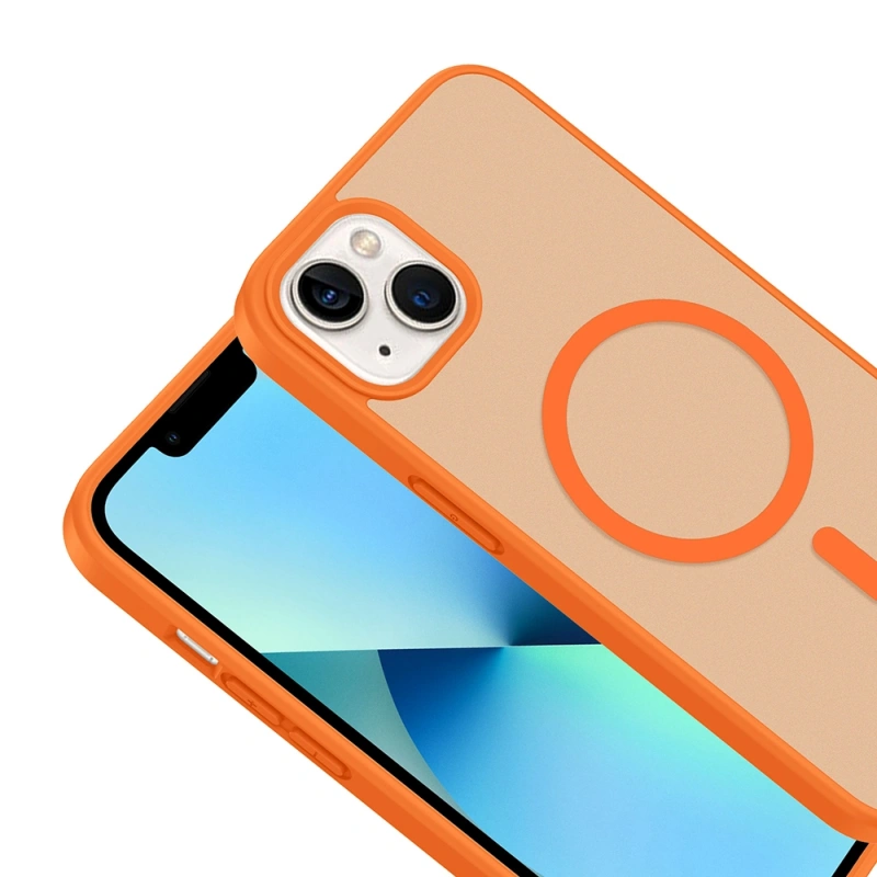 Apple iPhone 13 Kılıf M-safe Şarj Özellikli Zore Babet Kapak