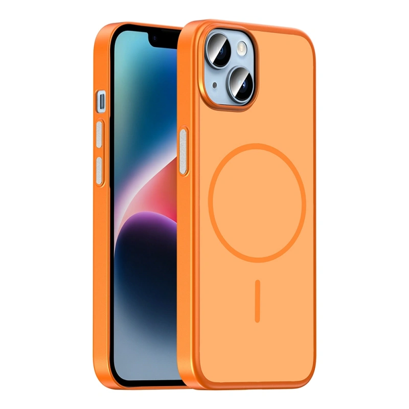 Apple iPhone 13 Kılıf M-Safe Şarj Özellikli Zore Lora PC Kapak