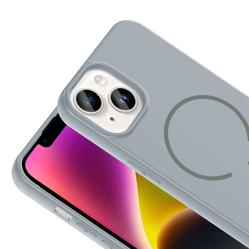 Apple iPhone 13 Kılıf M-safe Şarj Özellikli Zore Meta Kapak