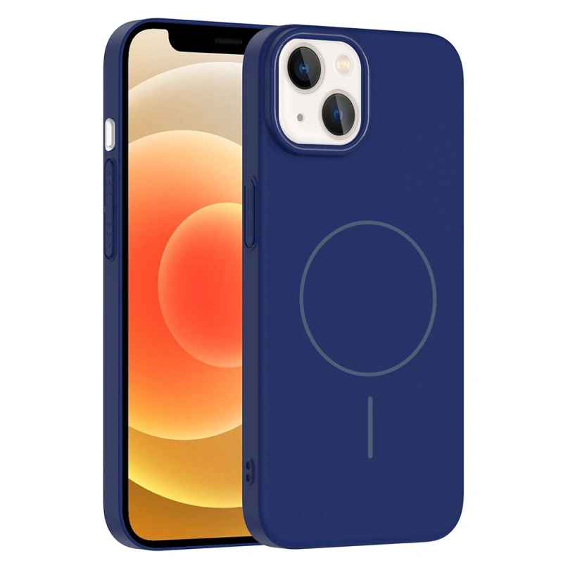Apple iPhone 13 Kılıf M-safe Şarj Özellikli Zore Ruby Sert Kapak