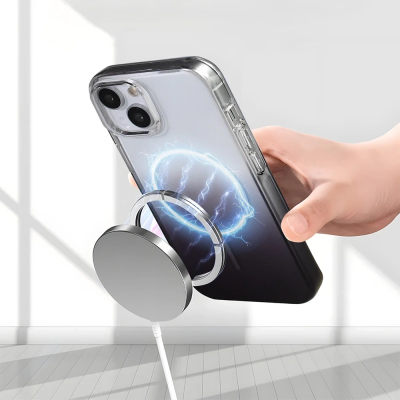 Apple iPhone 13 Kılıf M-Safe Şarj Özellikli Zore Septik Silikon Kapak