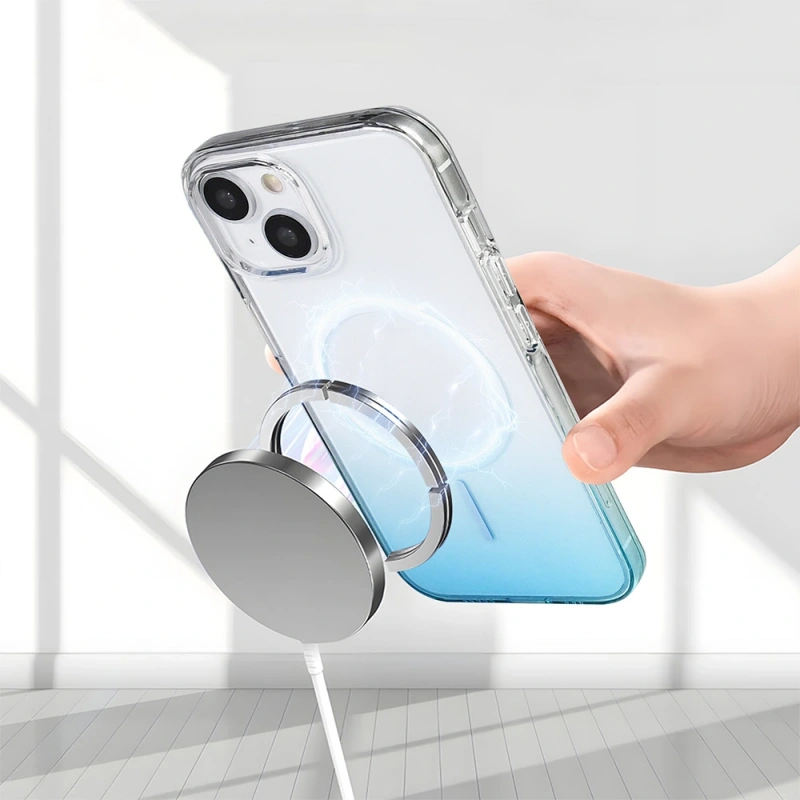 Apple iPhone 13 Kılıf M-Safe Şarj Özellikli Zore Septik Silikon Kapak