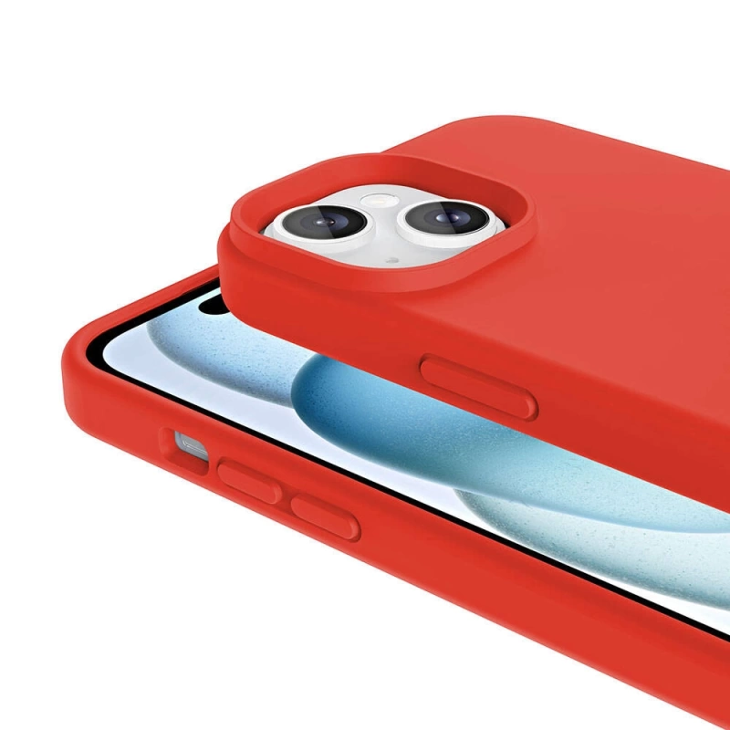 Apple iPhone 13 Kılıf M-safe Şarj Özellikli Sıvı Teknolojili Silinebilir Sert Zore Kivi Kapak