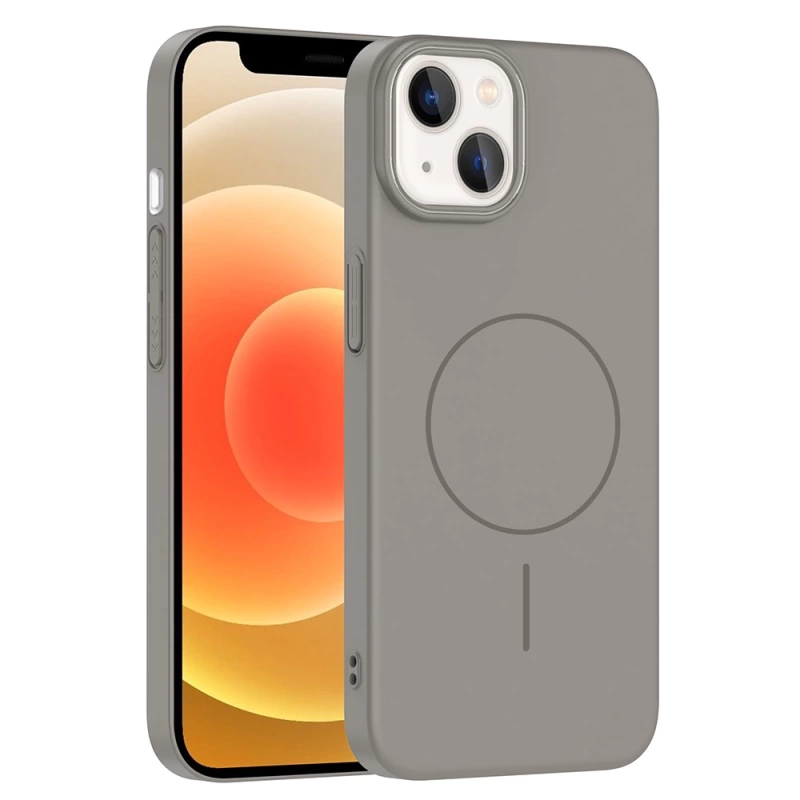 Apple iPhone 13 Kılıf M-safe Şarj Özellikli Zore Ruby Sert Kapak