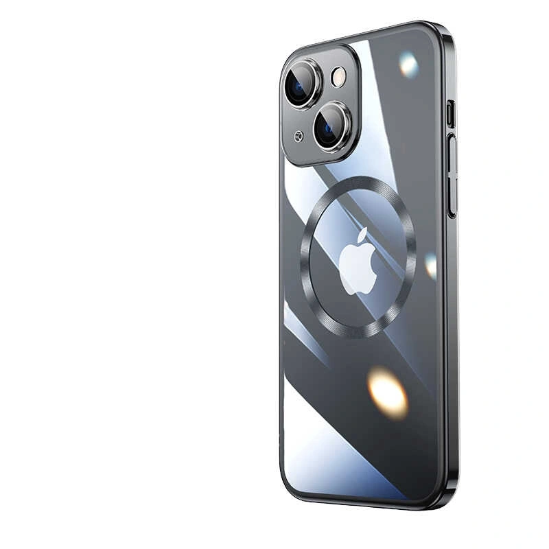 Apple iPhone 13 Kılıf Wireless Şarj Özellikli Sert PC Zore Riksos M-safe Kapak