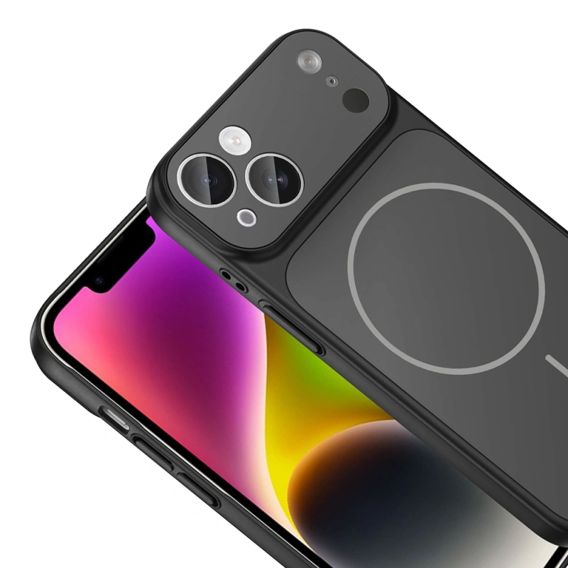 Apple iPhone 13 Kılıf Zore M-Safe Şarj Özellikli Kamera Korumalı Formen Kapak