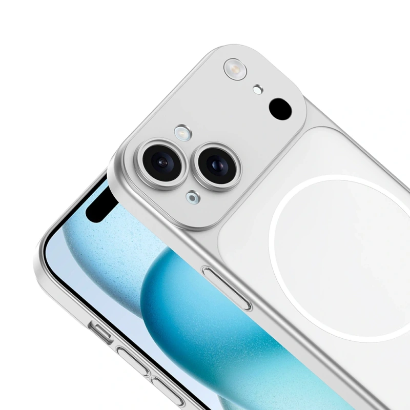 Apple iPhone 13 Kılıf Zore M-Safe Şarj Özellikli Kamera Korumalı Spark Kapak