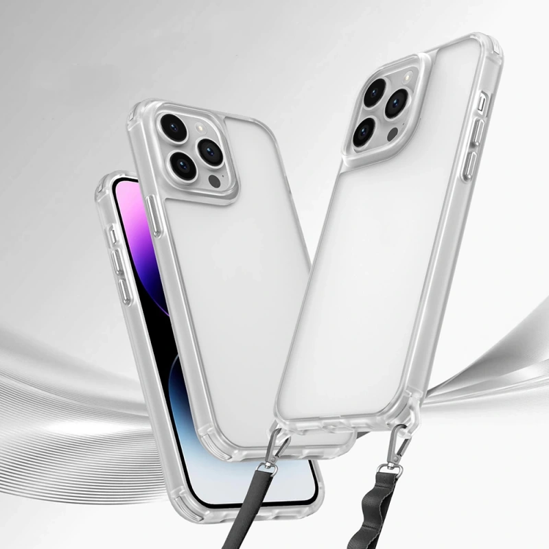 Apple iPhone 13 Pro Kılıf Airbagli Takılabilir Askı Aparatlı Zore Snap Silikon Kapak