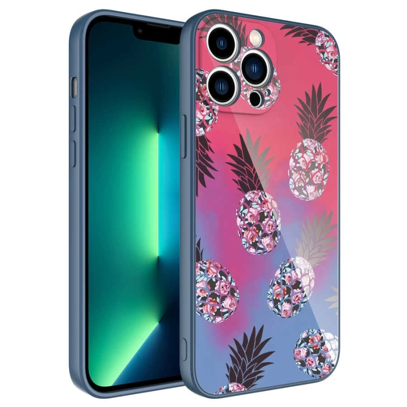 Apple iPhone 13 Pro Kılıf Kamera Korumalı Desenli Sert Silikon Zore Epoksi Kapak